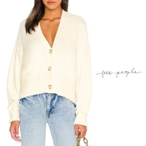 Free People NWT Found My Friend Cardi - Cream - Size Medium